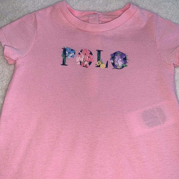 Ralph Lauren Pink POLO T-shirt Dress 9M EUC - Picture 8 of 10